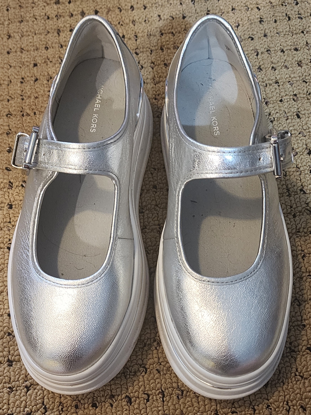 Michael Kors Women's Silver Mary Jane Sneakers